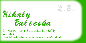 mihaly bulicska business card